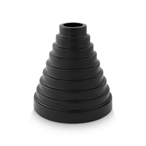 Vase Metal Round Layers Black 20x20cm